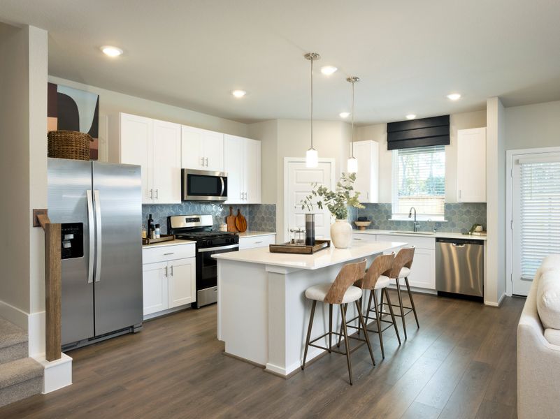 Furnished interior in a model home at Pinewood Trails - City Series in Atascocita (Image 3).