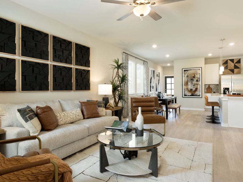 Furnished interior in a model home at Landing Meadows - Traditional Series in New Caney (Image 9).
