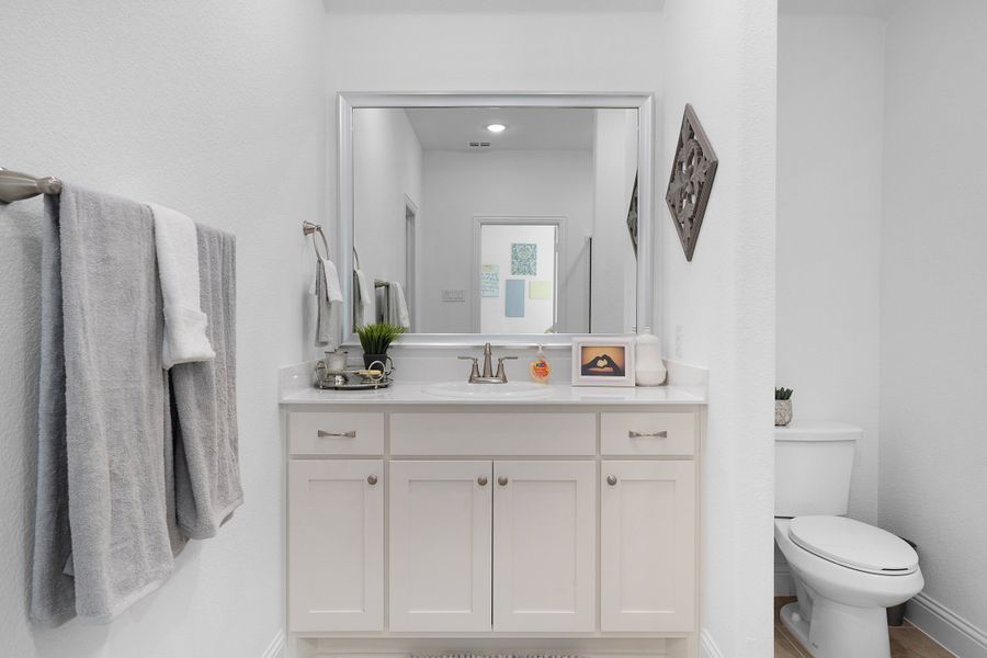 Furnished interior in a model home at Stonecreek in Sulphur Springs (Image 17).
