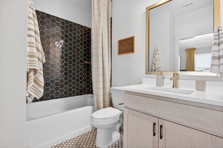 Furnished interior in a model home at Wildflower Ranch in Fort Worth (Image 69).