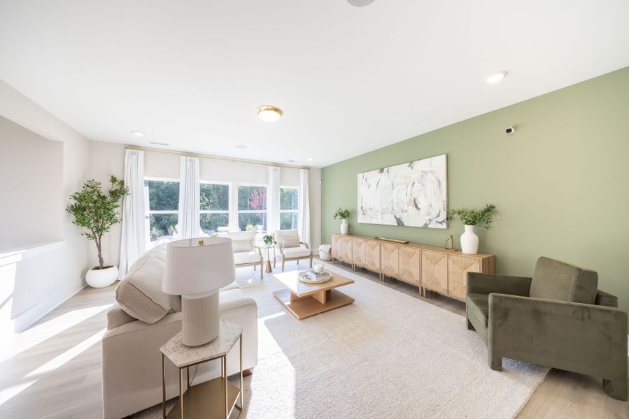 Furnished interior in a model home at Kensington in China Grove (Image 5).