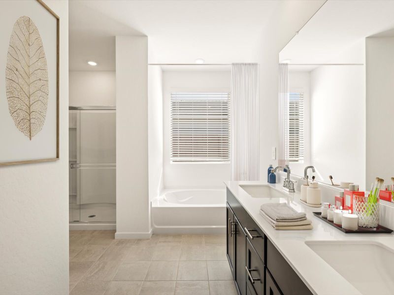 Furnished interior in a model home at White Tank Foothills Signature Series in Waddell (Image 21).