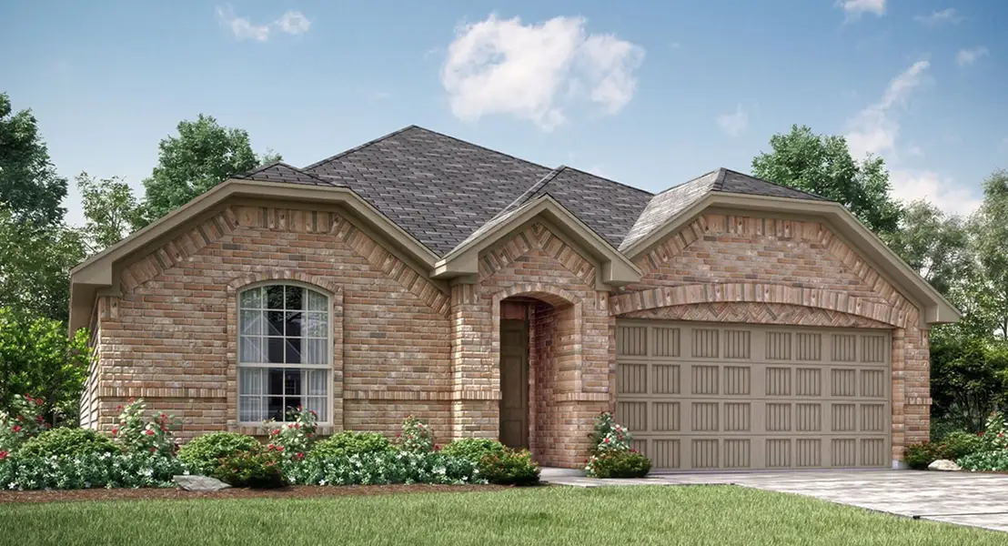 Front exterior of a home in the Trinity Crossing: Classic Collection community, located in Forney, TX (Image 7).