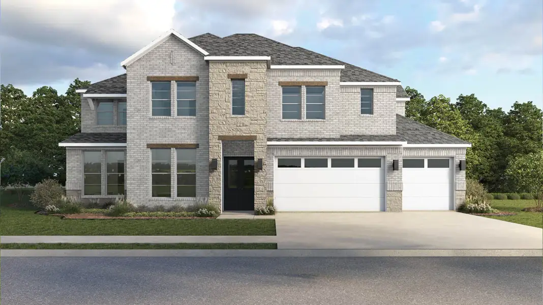 Front exterior of a home in the Friendswood Trails 90' Homesites community, located in Friendswood, TX (Image 14).