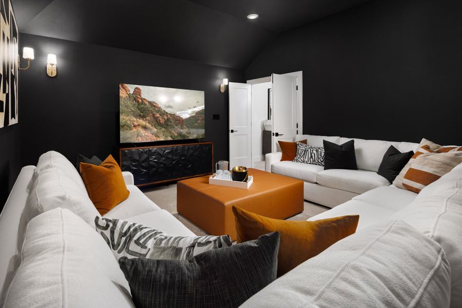 Furnished interior in a model home at The Grove at Blackhawk in Pflugerville (Image 20).