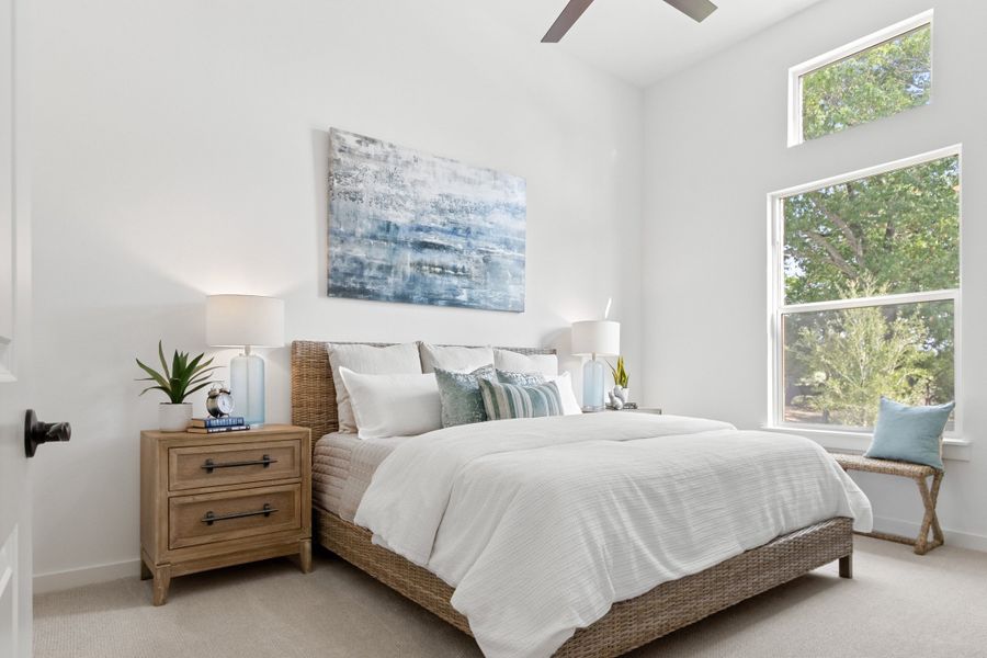Furnished interior in a model home at Cottonwood Creek in Rowlett (Image 34).