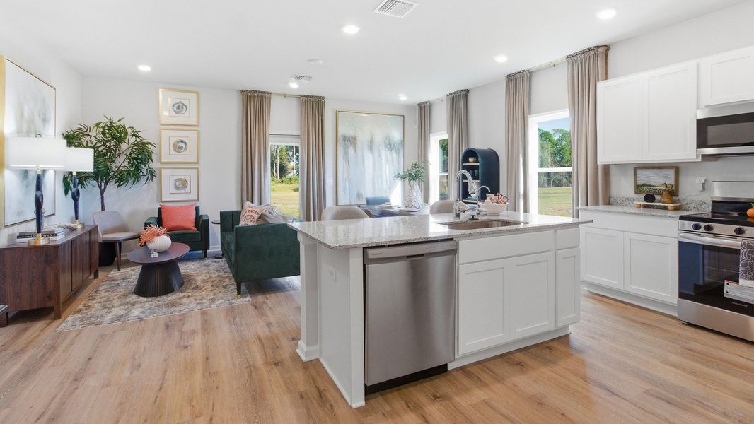 Furnished interior in a model home at Misting Springs in Crawfordville (Image 8).