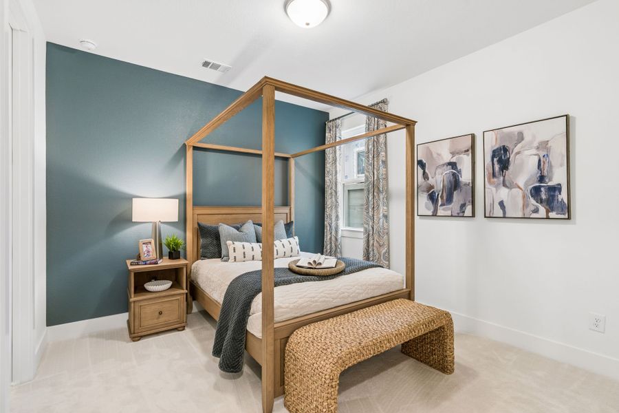 Furnished interior in a model home at Landmark in Denton (Image 37).