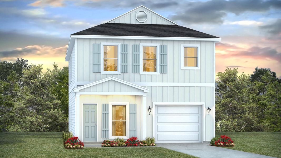 Front exterior of a home in the Sanctuary Beach community, located in Panama City Beach, FL (Image 18).