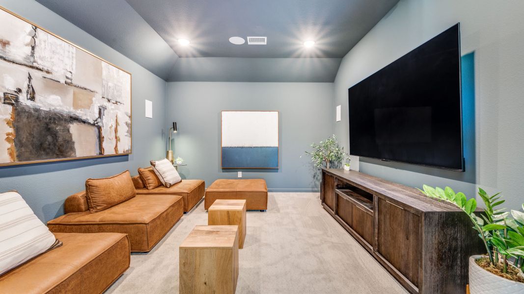 Furnished interior in a model home at Painted Tree - South in McKinney (Image 31).