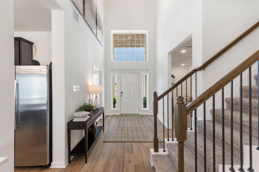 Furnished interior in a model home at Three Creeks in Belton (Image 13).