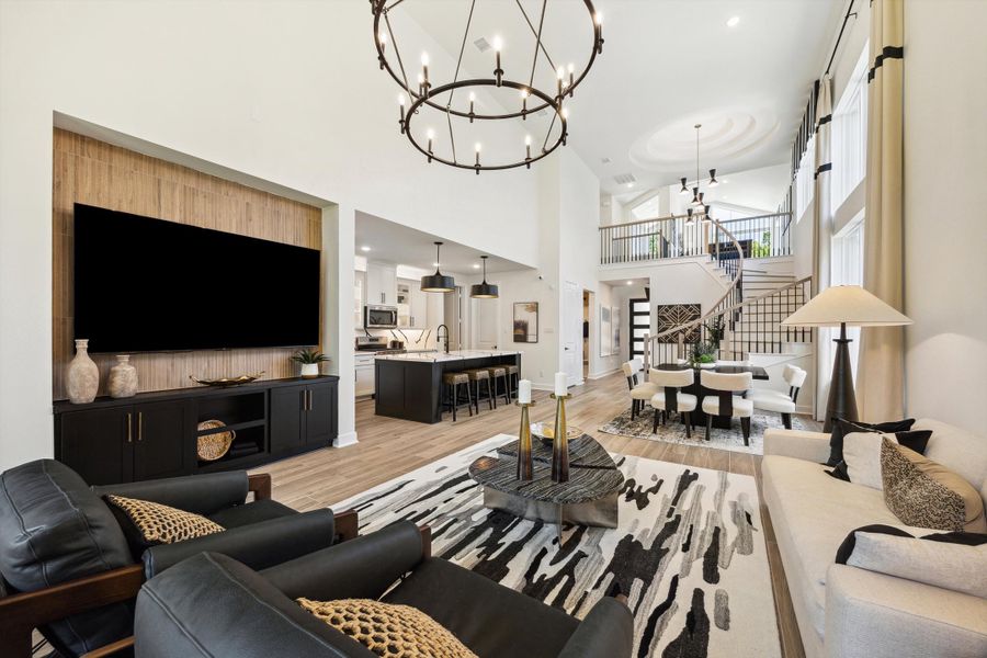 Furnished interior in a model home at ARTAVIA® - 40' in Conroe (Image 23).