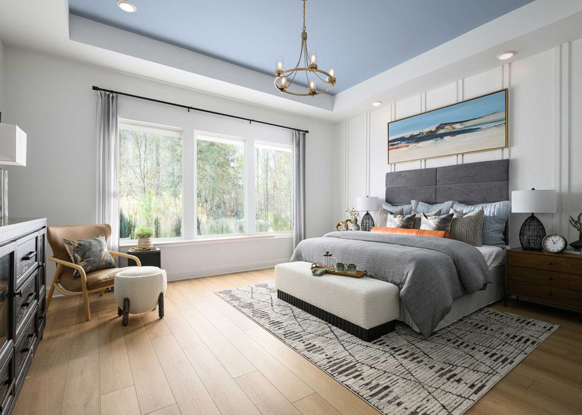 Furnished interior in a model home at Whitley Preserve – Enclave Collection in Mint Hill (Image 9).