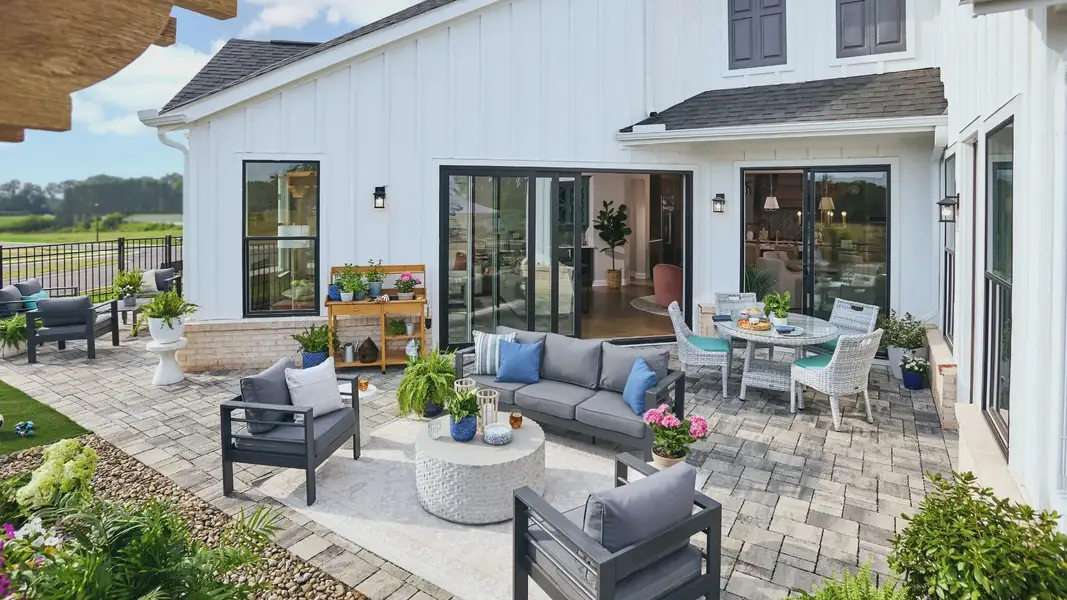 Exterior details of a home in The Courtyards of Franklin Goldmine, Cumming (Image 3).