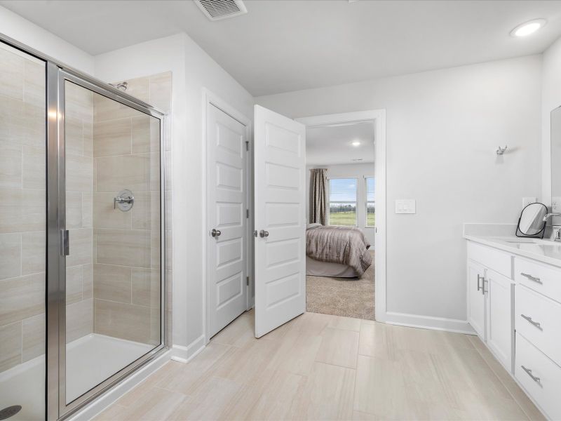 Furnished interior in a model home at The Farm at Wells Creek - Signature Collection in Gray Court (Image 15). Furnished interior in a model home at The Farm at Wells Creek - Signature Collection in Gray Court (Image 15).