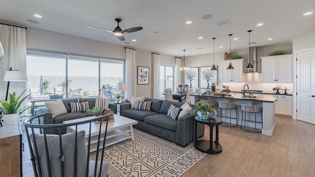 Bask in the elegance of open-plan luxury, featuring exquisite wood flooring and expansive windows in Arroyo Seco. Bask in the elegance of open-plan luxury, featuring exquisite wood flooring and expansive windows in Arroyo Seco.