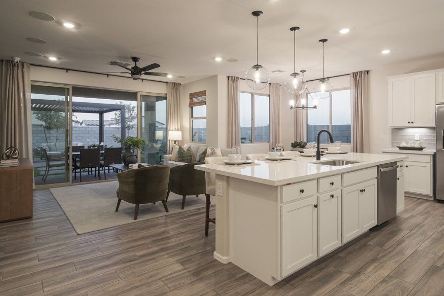 Furnished interior in a model home at Windrose V in Waddell (Image 41).