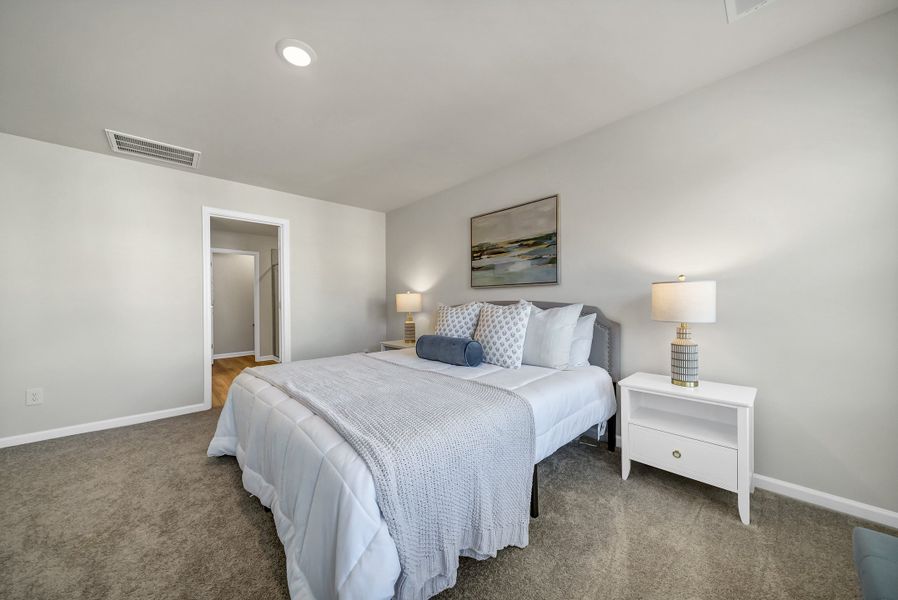 Furnished interior in a model home at Percival Village in Columbia (Image 22).