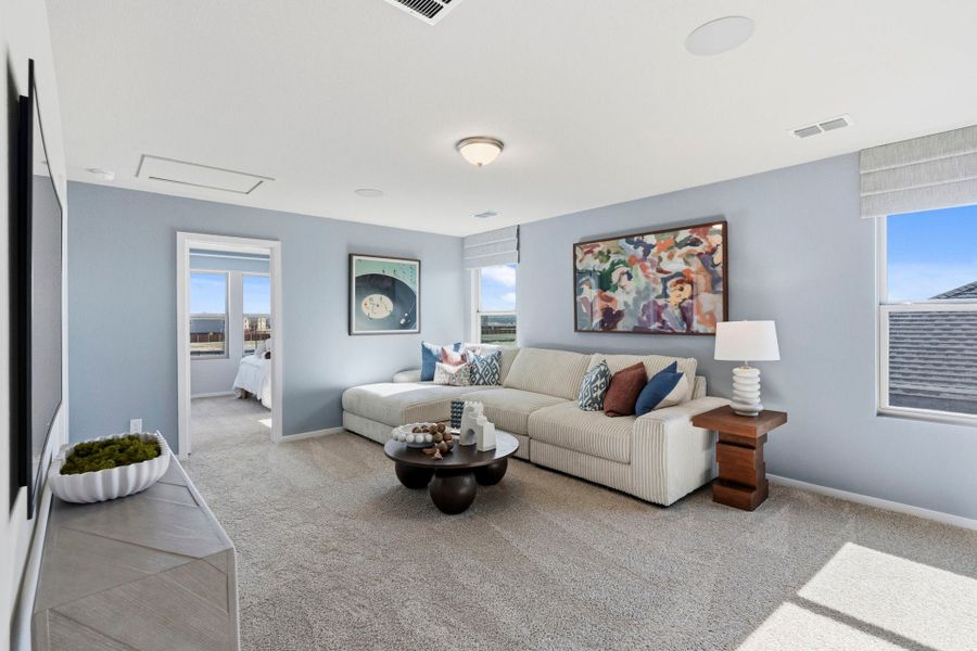 Furnished interior in a model home at Heartland in Heartland (Image 38). Furnished interior in a model home at Heartland in Heartland (Image 38).