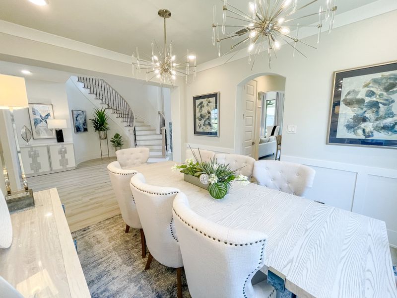 Furnished interior in a model home at Candela – 50' in Richmond (Image 6).
