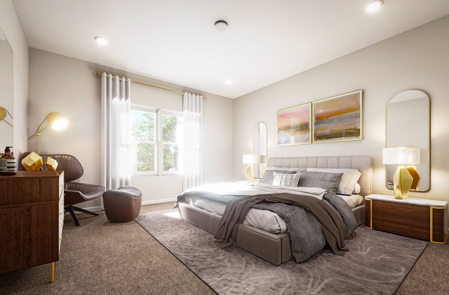 Furnished interior in a model home at Crescent Towns in Riverdale (Image 29). Furnished interior in a model home at Crescent Towns in Riverdale (Image 29).
