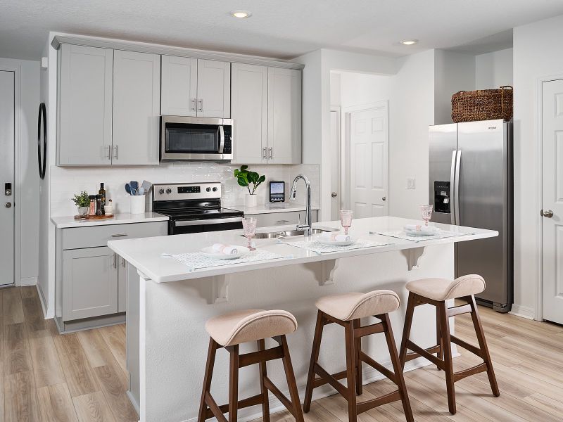 Kitchen in Oakville floorplan at The Meadow at Crossprairie