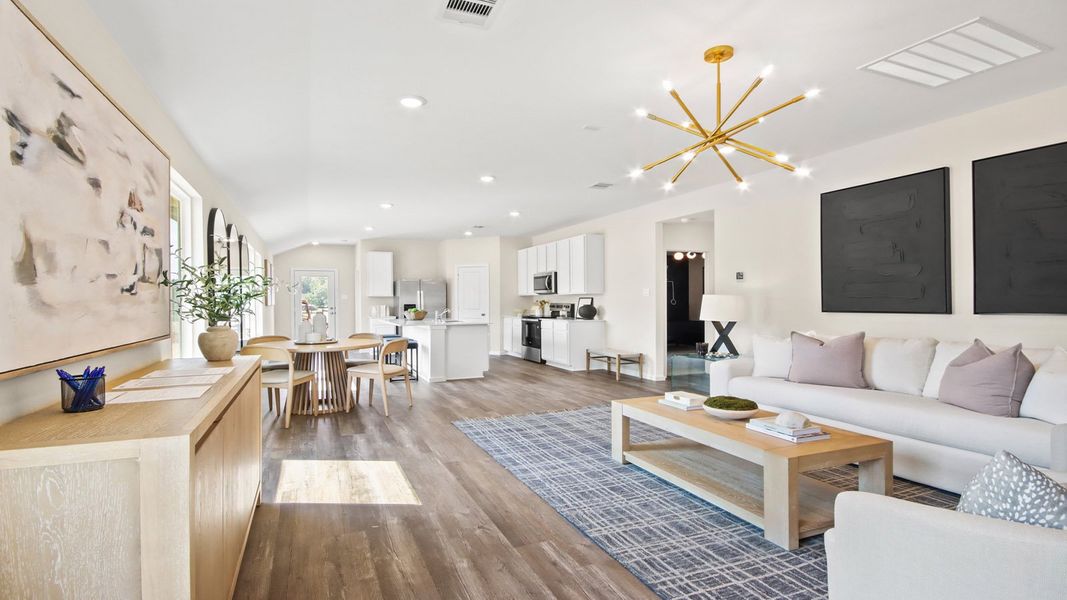 Furnished interior in a model home at Lake Conroe Cove in Willis (Image 2). Furnished interior in a model home at Lake Conroe Cove in Willis (Image 2).