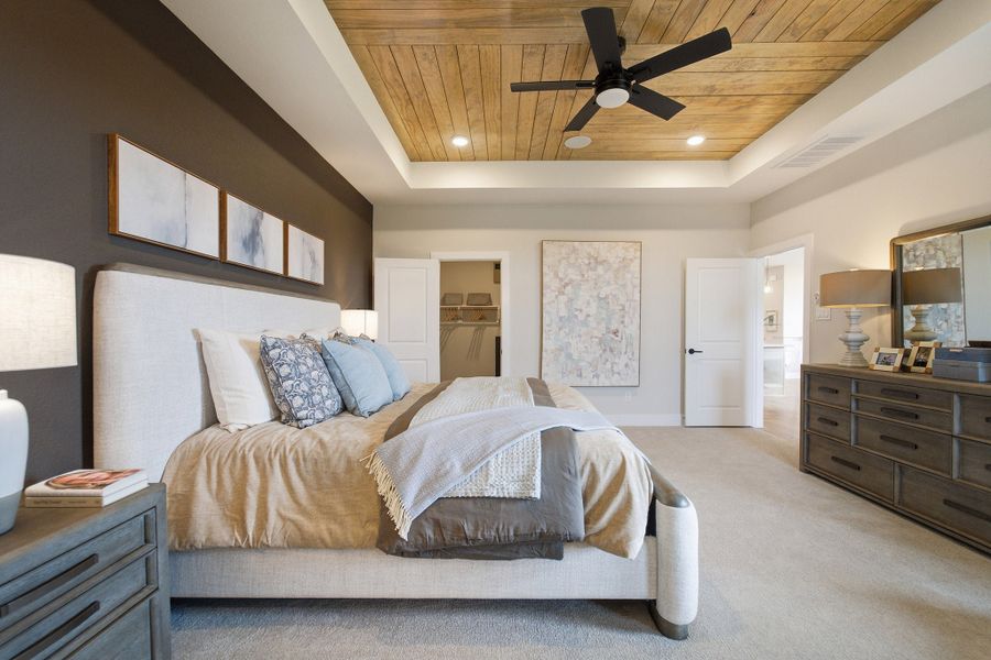 Furnished interior in a model home at Grand Magnolia in Waller (Image 34).
