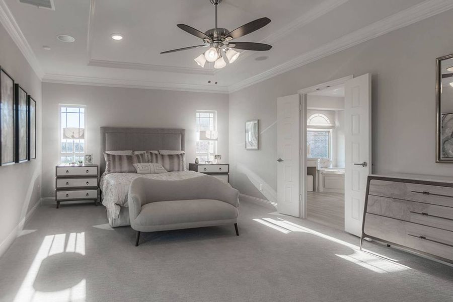 Furnished interior in a model home at Cambridge Estates in Prosper (Image 18).