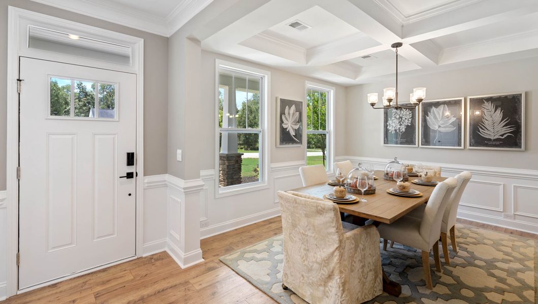 Furnished interior in a model home at Hunters Creek in Greenwood (Image 10).