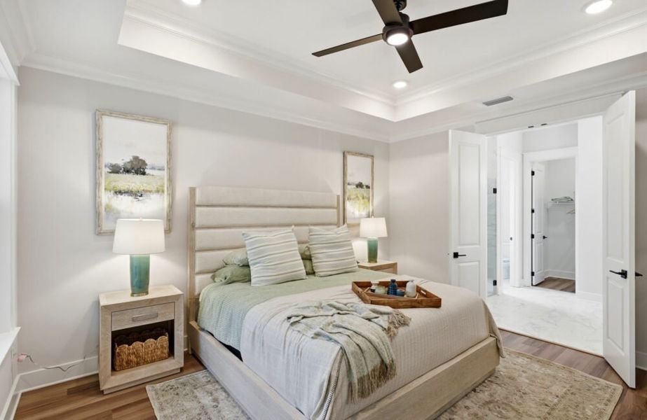 Furnished interior in a model home at Oak Haven in Tallahassee (Image 10).