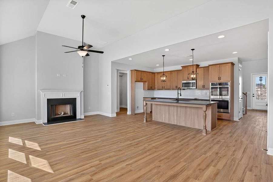Furnished interior in a model home at Chimney Oaks Overlook in Homer (Image 6).