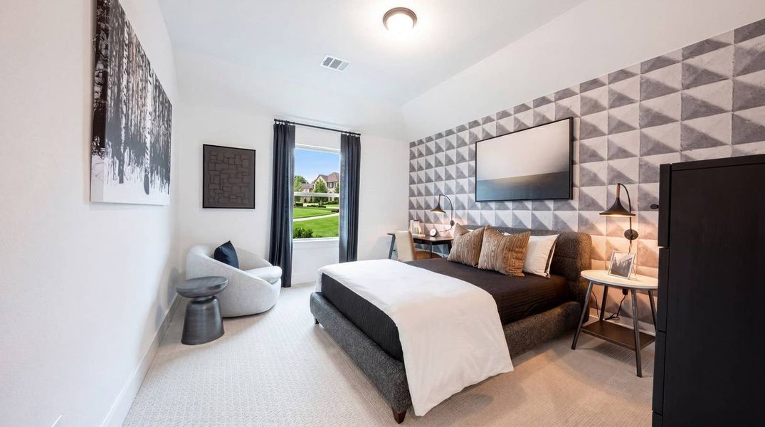Furnished interior in a model home at Brookfield in Melissa (Image 36).