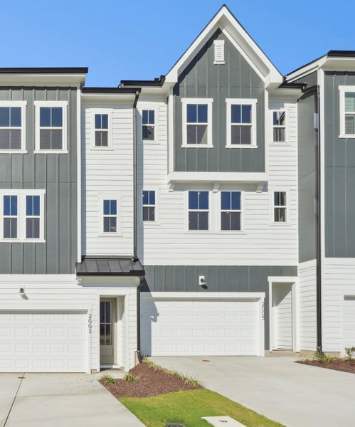 Front exterior of a home in the Twinleaf Townes community, located in Chapel Hill, NC (Image 8).