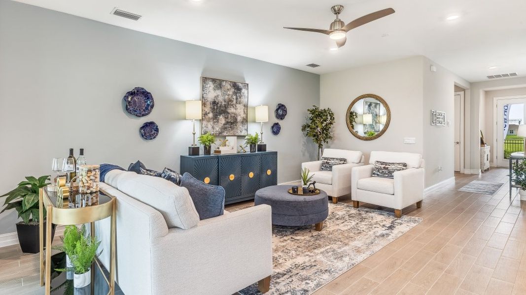 Furnished interior in a model home at Palmetto Landing at Babcock Ranch in Punta Gorda (Image 38).