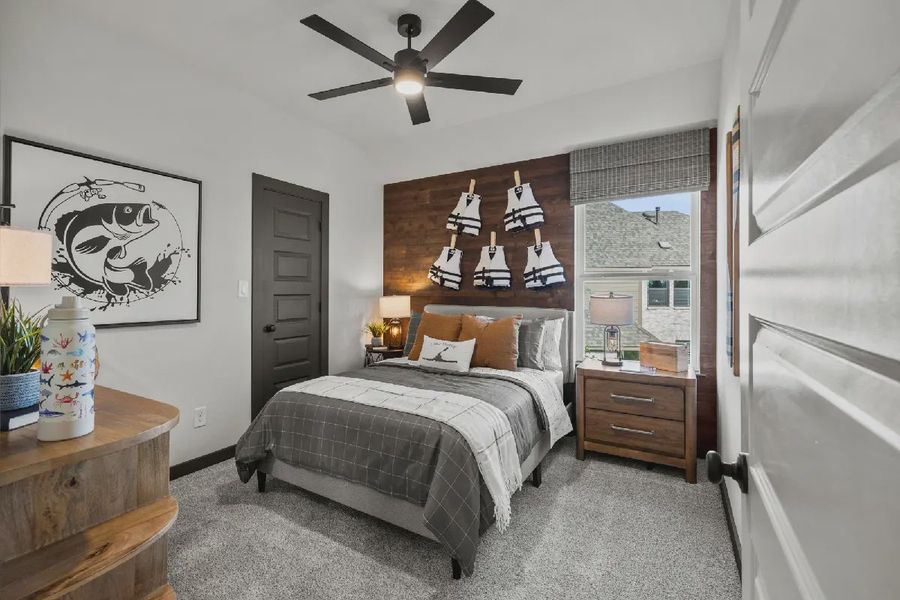 Furnished interior in a model home at The George in Richmond (Image 9).
