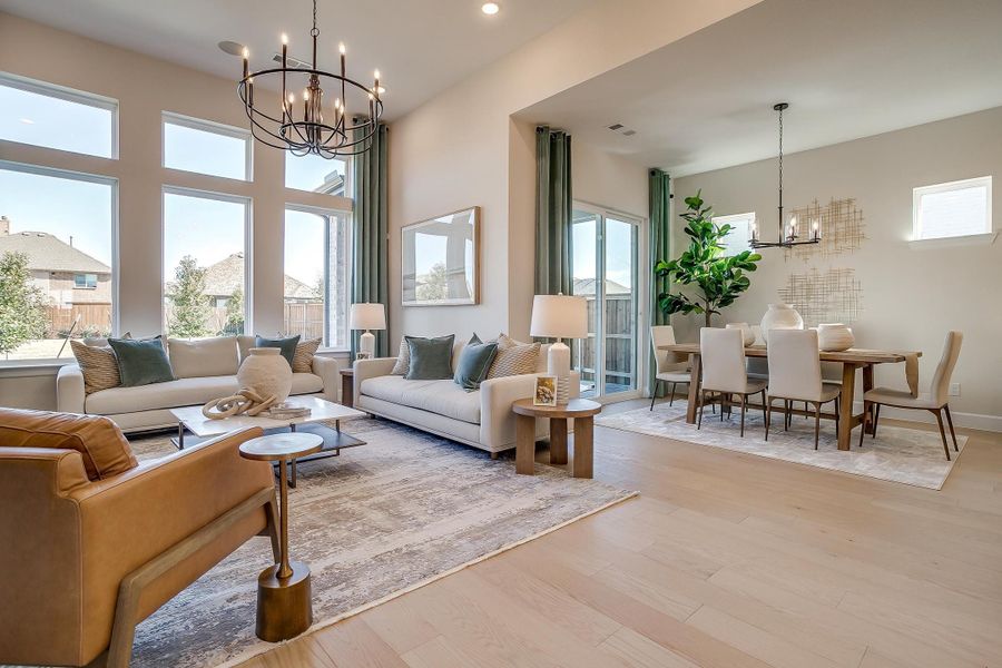 Furnished interior in a model home at Devonshire in Forney (Image 36).