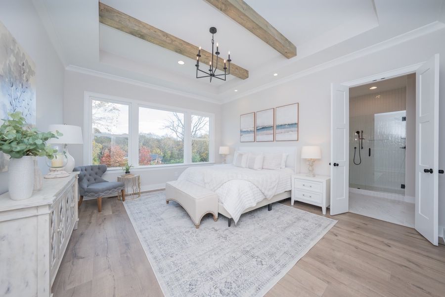 Furnished interior in a model home at River Bluff in Franklin (Image 4).