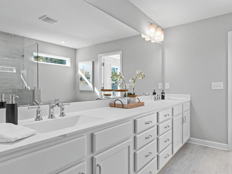 Furnished interior in a model home at Enclave at Belmont in Belmont (Image 19). Furnished interior in a model home at Enclave at Belmont in Belmont (Image 19).