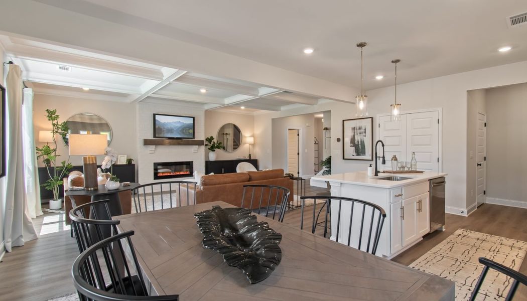 Furnished interior in a model home at Kentmere in Auburn (Image 24).