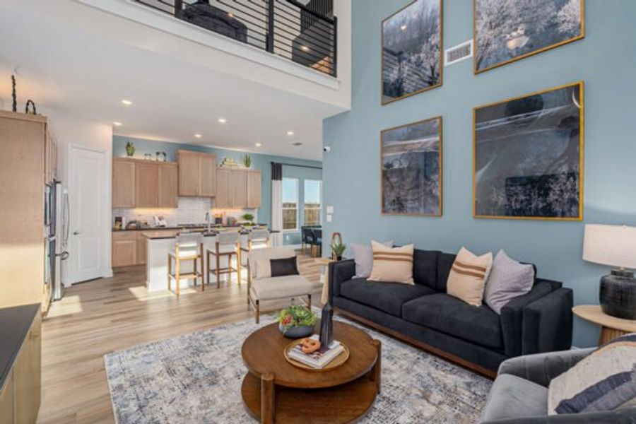 Furnished interior in a model home at Dominion at Brookhollow in Prosper (Image 7).