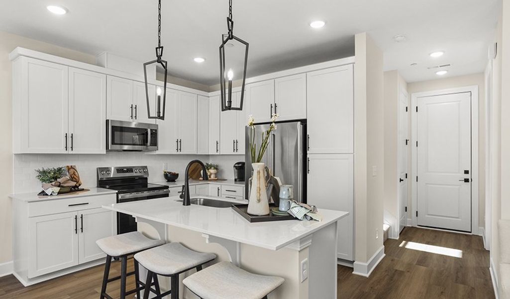 Furnished interior in a model home at The Towns at Lynwood Station in Mount Juliet (Image 5). Furnished interior in a model home at The Towns at Lynwood Station in Mount Juliet (Image 5).