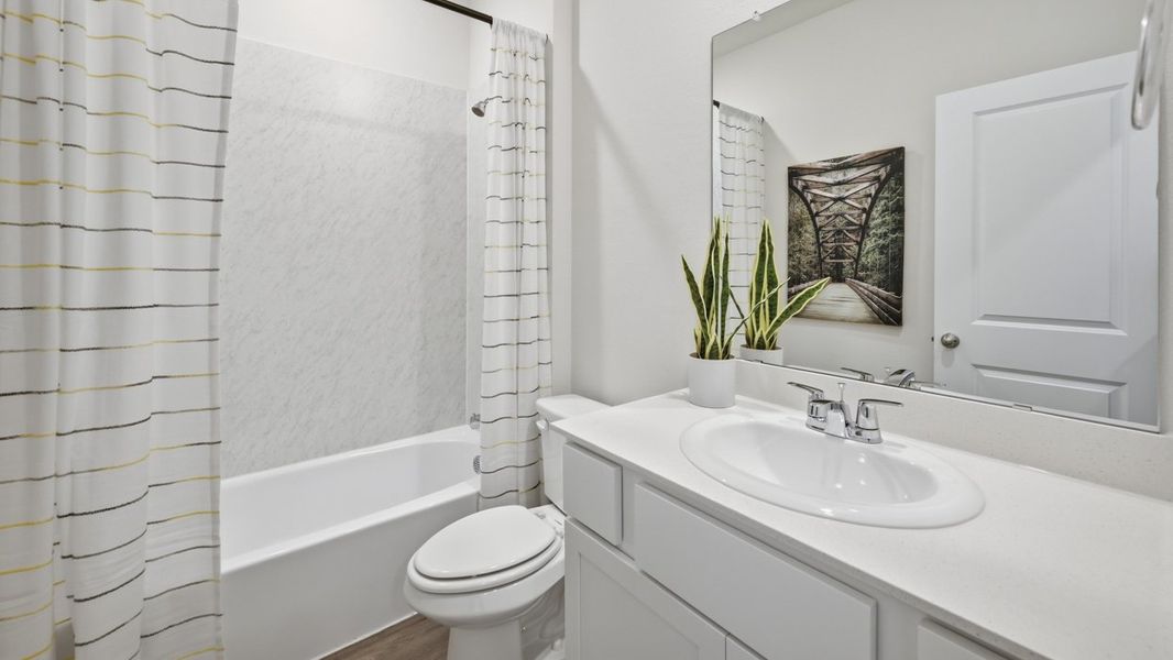 Furnished interior in a model home at Sanger Circle in Sanger (Image 69).