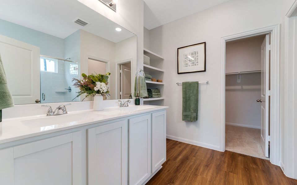 Furnished interior in a model home at The Pines at Seven Coves in Willis (Image 26).