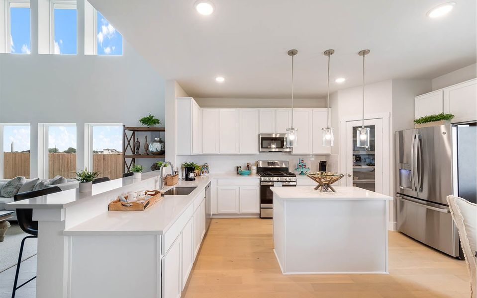 Furnished interior in a model home at Cloud Country in New Braunfels (Image 27).