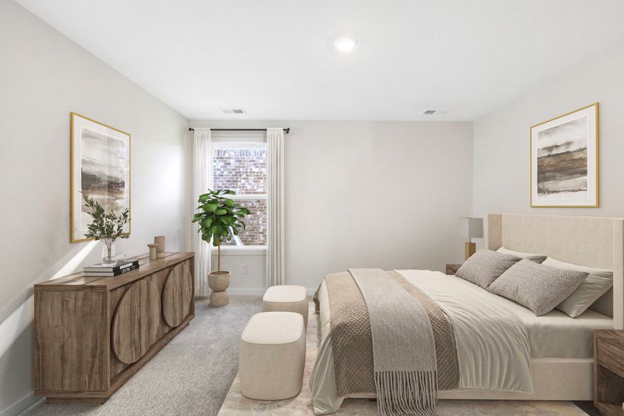 Virtually Staged Photo of The Sutherland Plan. Selections May Vary.*