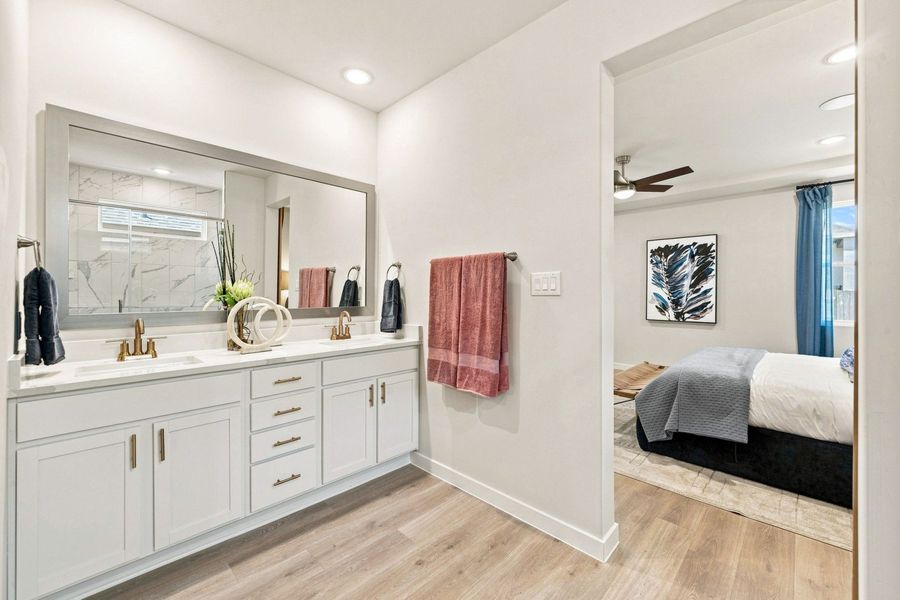 Furnished interior in a model home at La Cima in San Marcos (Image 43).