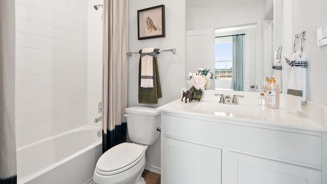 Furnished interior in a model home at Valverde in Bastrop (Image 18). Furnished interior in a model home at Valverde in Bastrop (Image 18).