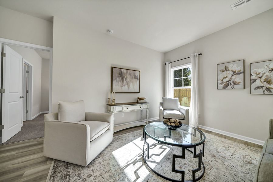 Furnished interior in a model home at Portrait Hills in Aiken (Image 42).