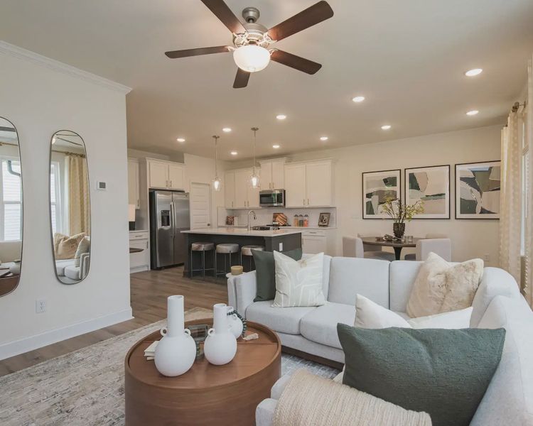 Furnished interior in a model home at Mulberry Summit in Flowery Branch (Image 4).